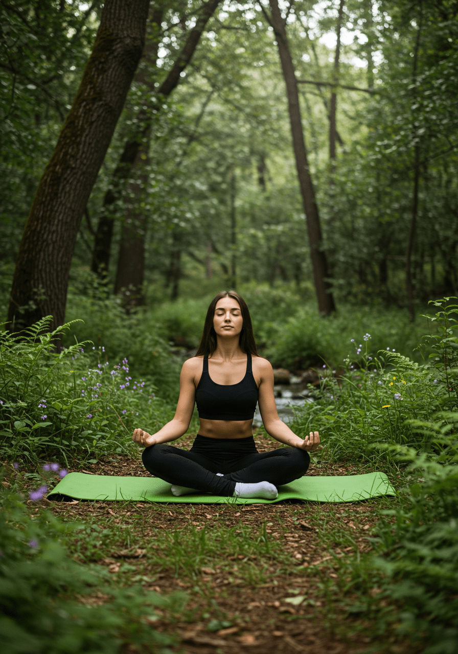 Person practicing grounding technique outdoors by connecting with nature during a panic attack