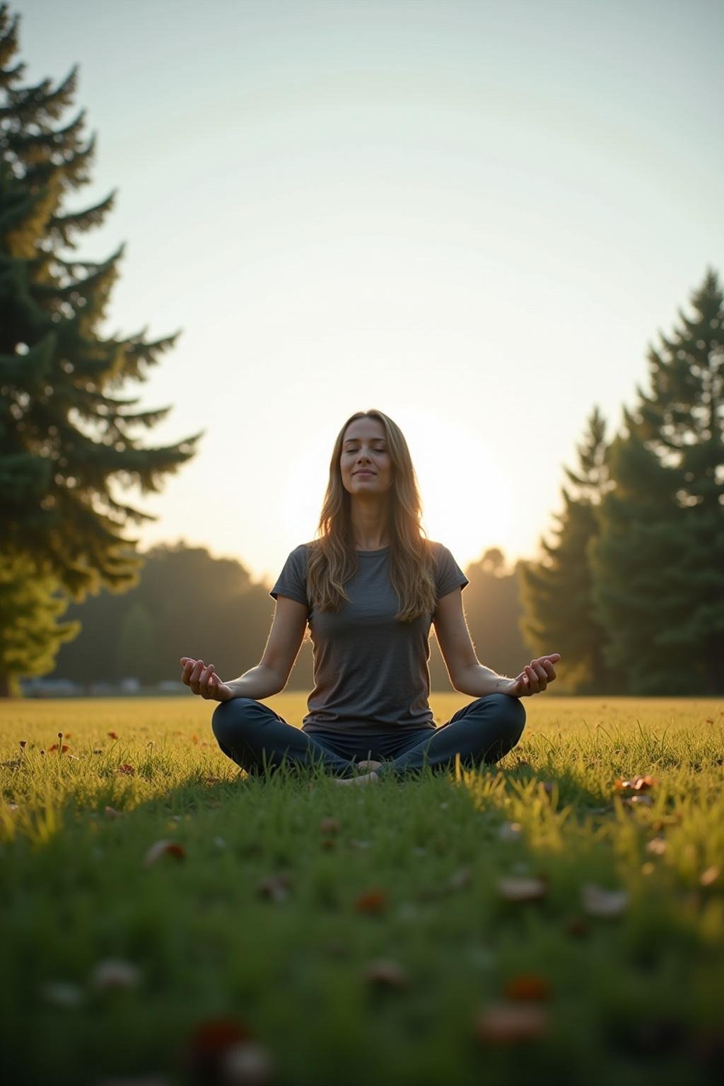 Person engaging in outdoor breathwork meditation to calm the nervous system naturally.