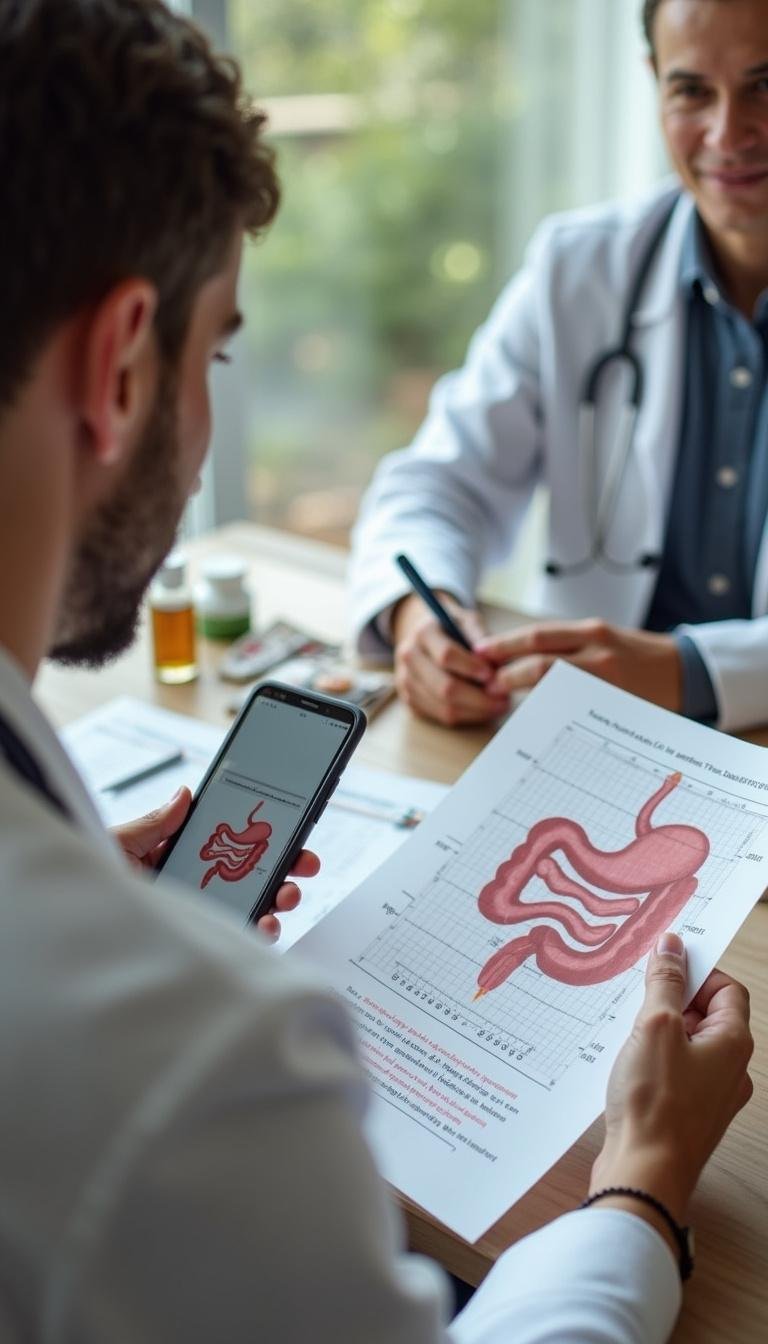 Doctor consulting with patient about natural solutions for leaky gut healing