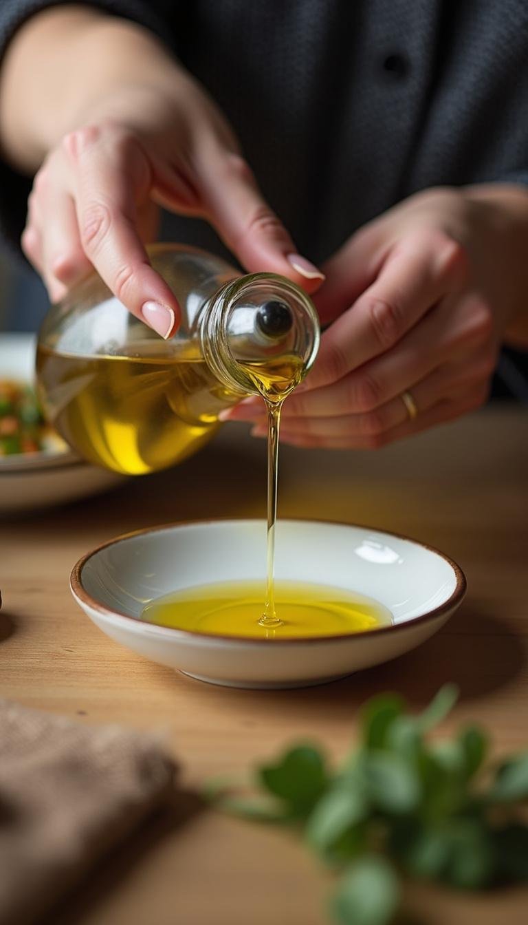 Bottle of olive oil with fresh olives and leaves, emphasizing quality and freshness for health benefits