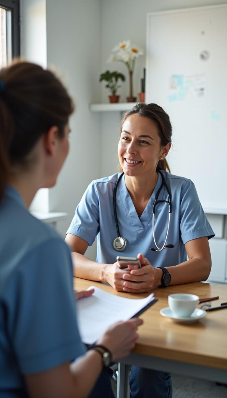 Doctor consulting with patient about blood sugar regulation and mood stability strategies