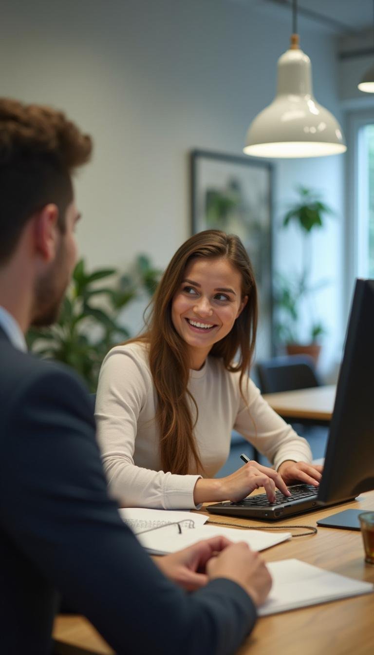 Focused woman working at her desk, demonstrating work strategies aligned with hormonal fluctuations